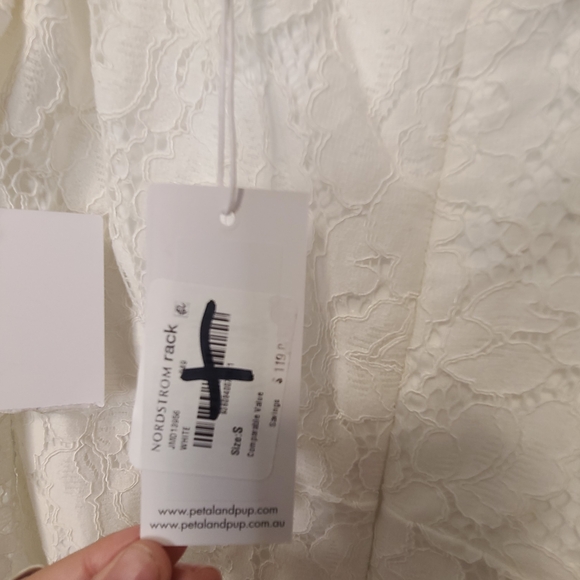 NWT Petal & Pup White Lace Long Sleeve Dress Size Small - Picture 11 of 12